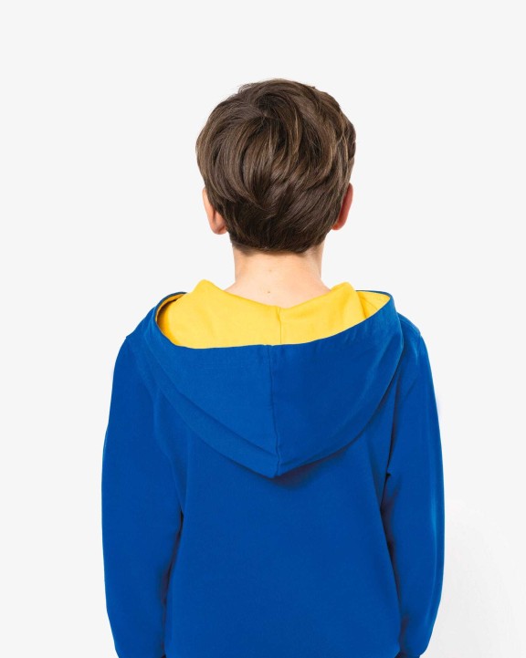 Sweat-shirt personnalisable KARIBAN Sweat-shirt capuche contrastée enfant