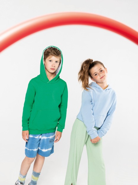 Sweat-shirts à personnaliser KARIBAN Sweat-shirt capuche contrastée enfant 