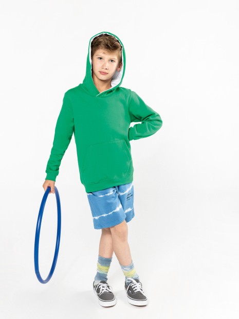 Sweat-shirts à personnaliser KARIBAN Sweat-shirt capuche contrastée enfant 