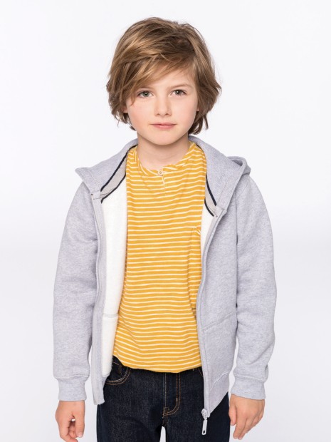 Sweat-shirts à personnaliser KARIBAN Sweat-shirt capuche zippé enfant 