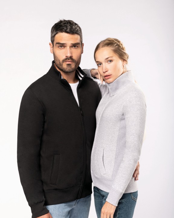 KARIBAN Herren Fleece-Sweater mit Reißverschluss Sweatshirt personalisierbar