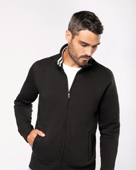 KARIBAN Herren Fleece-Sweater mit Reißverschluss Sweatshirt personalisierbar