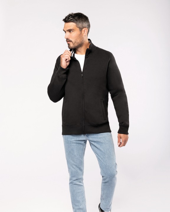 KARIBAN Herren Fleece-Sweater mit Reißverschluss Sweatshirt personalisierbar