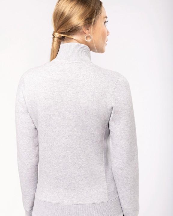Sweater KARIBAN Damessweater met rits voor bedrukking &amp; borduring