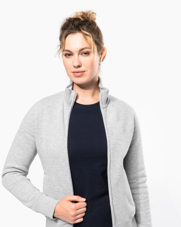 Sweater KARIBAN Damessweater met rits voor bedrukking &amp; borduring