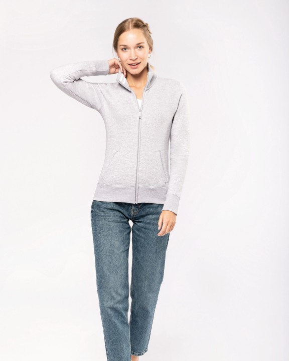 Sweater KARIBAN Damessweater met rits voor bedrukking &amp; borduring