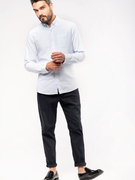 Chemises à personnaliser KARIBAN Chemise Oxford lavée manches longues 