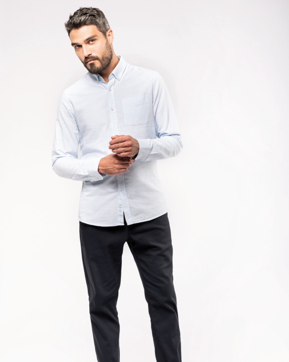 Hemd KARIBAN Heren Oxford overhemd lange mouwen voor bedrukking &amp; borduring