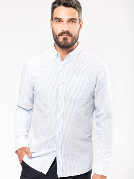 Chemises à personnaliser KARIBAN Chemise Oxford lavée manches longues 