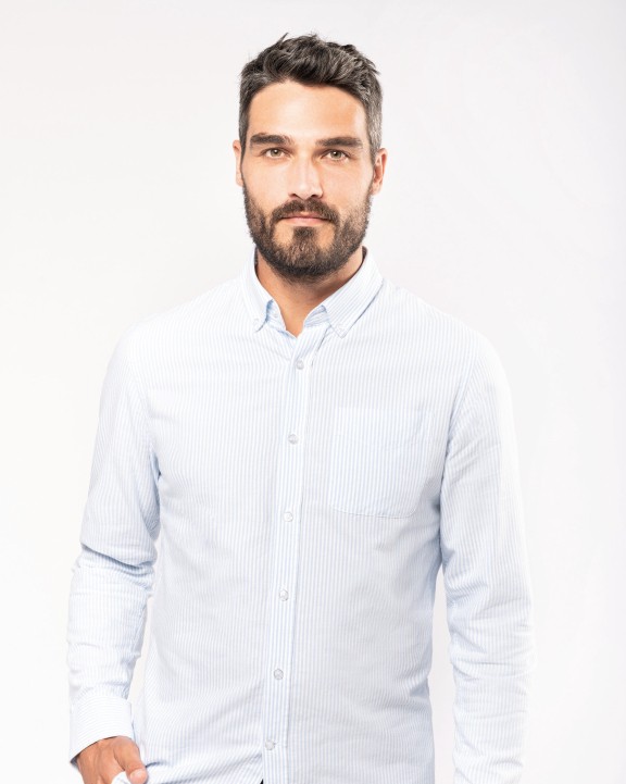 Hemd KARIBAN Heren Oxford overhemd lange mouwen voor bedrukking &amp; borduring