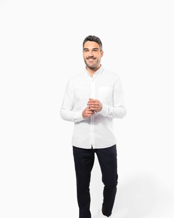 Chemise personnalisable KARIBAN Chemise Oxford lavée manches longues