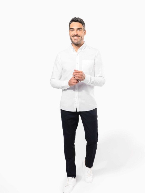 Chemises à personnaliser KARIBAN Chemise Oxford lavée manches longues 