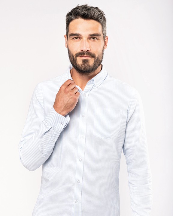 Hemd KARIBAN Heren Oxford overhemd lange mouwen voor bedrukking &amp; borduring