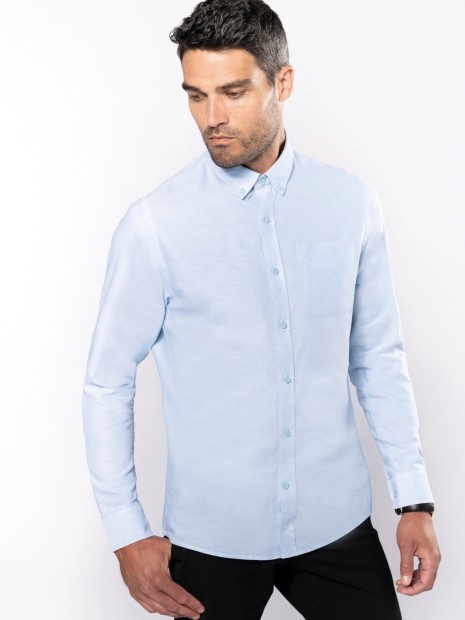 Chemises à personnaliser KARIBAN Chemise Oxford lavée manches longues 