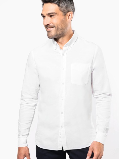 Chemises à personnaliser KARIBAN Chemise Oxford lavée manches longues 