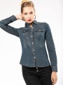 Chemises à personnaliser KARIBAN Chemise denim manches longues femme 