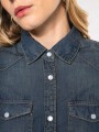 Chemises à personnaliser KARIBAN Chemise denim manches longues femme 