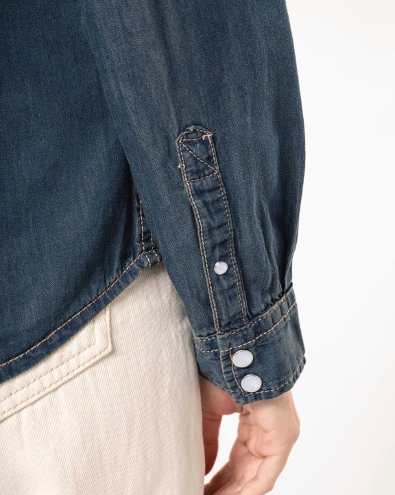Chemise personnalisable KARIBAN Chemise denim manches longues femme