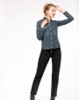 Hemd KARIBAN Dames denim blouse lange mouwen voor bedrukking &amp; borduring