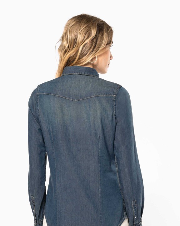 Chemise personnalisable KARIBAN Chemise denim manches longues femme