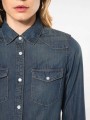 Chemises à personnaliser KARIBAN Chemise denim manches longues femme 
