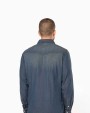 KARIBAN Herren denim-hemd langarm Hemd personalisierbar