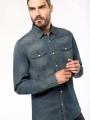 Chemises à personnaliser KARIBAN Chemise denim manches longues 