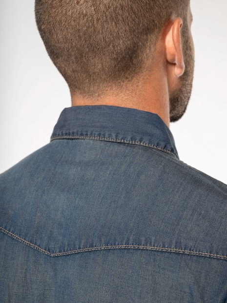 Chemises à personnaliser KARIBAN Chemise denim manches longues 