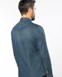 KARIBAN Herren denim-hemd langarm Hemd personalisierbar