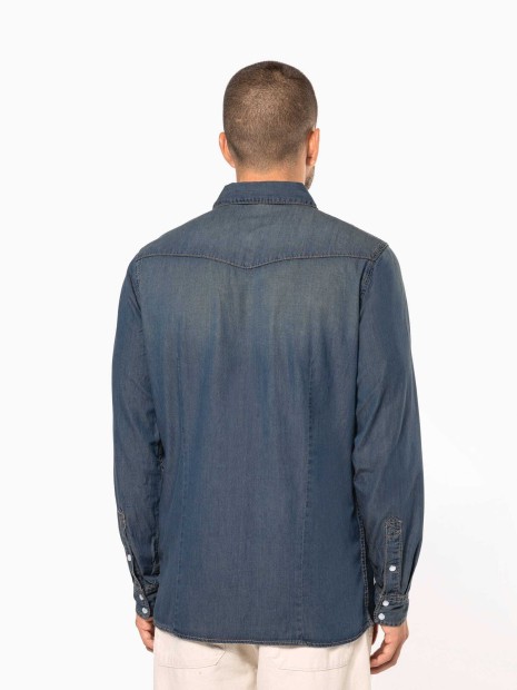 Chemises à personnaliser KARIBAN Chemise denim manches longues 