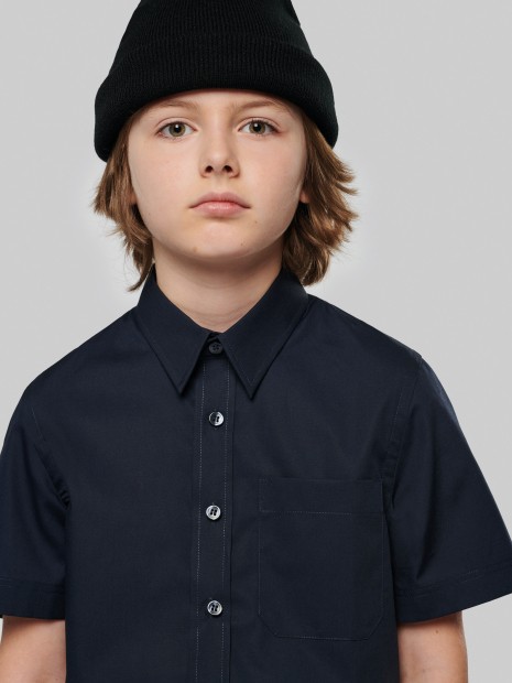 Chemises à personnaliser KARIBAN Chemise popeline manches courtes enfant 