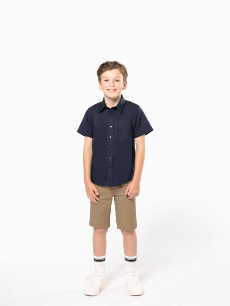 Chemises à personnaliser KARIBAN Chemise popeline manches courtes enfant 