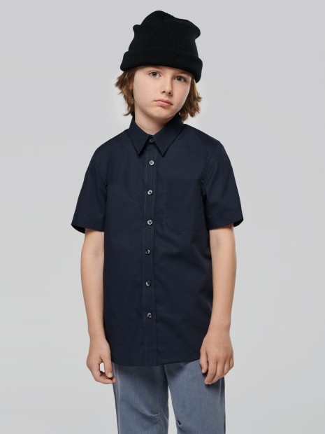Chemises à personnaliser KARIBAN Chemise popeline manches courtes enfant 