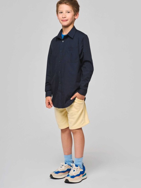 Chemises à personnaliser KARIBAN Chemise popeline manches longues enfant 