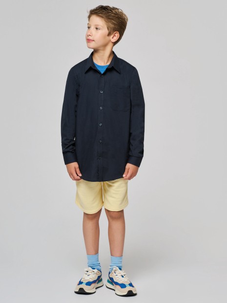 Chemises à personnaliser KARIBAN Chemise popeline manches longues enfant 