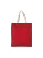 KIMOOD Sac shopping toile de jute cherry red / gold personnalisable