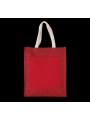 KIMOOD Sac shopping toile de jute cherry red / gold personnalisable