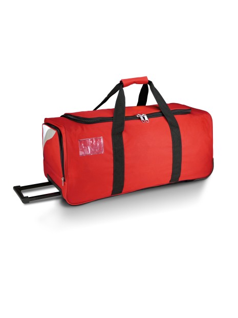 PROACT Sac/ trolley de sport - 65 L rouge/blanc/gris clair personnalisable