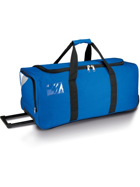 PROACT Sac/ trolley de sport - 65 L bleu royal/blanc/gris clair personnalisable
