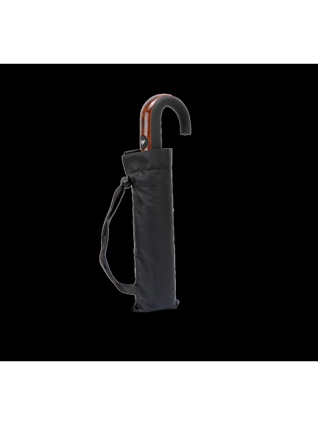 KIMOOD Mini parapluie classique poignée arrondie noir personnalisable
