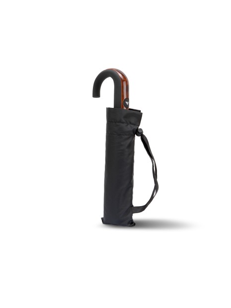 KIMOOD Mini parapluie classique poignée arrondie noir personnalisable