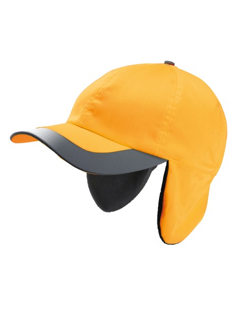 WK. DESIGNED TO WORK Casquette hiver fluorescente - 6 panneaux fluorescent orange personnalisable