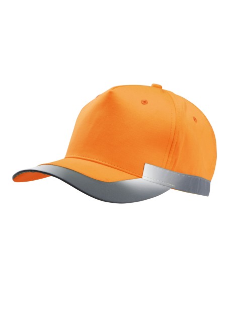 WK. DESIGNED TO WORK Casquette fluorescente - 5 panneaux fluorescent orange personnalisable