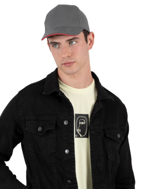 Casquettes à personnaliser K-UP Casquette avec sandwich contrasté - 5 panneaux 