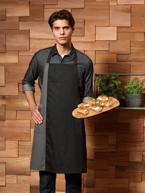 Tabliers à personnaliser PREMIER Tablier à bavette bicolore 