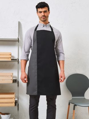 Tablier à bavette bicolore