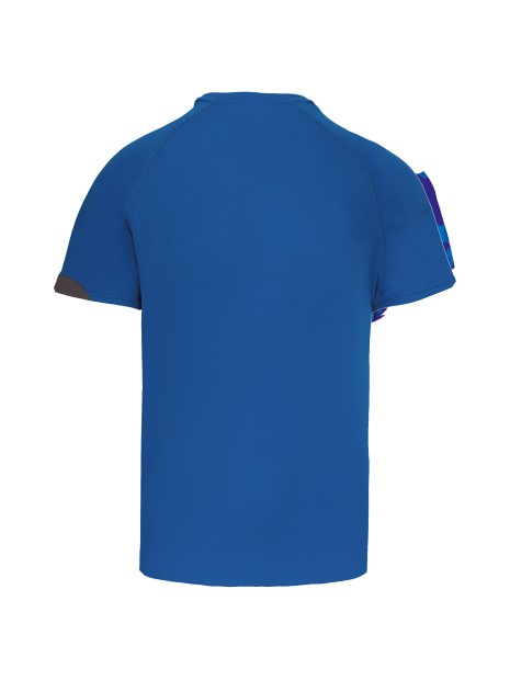 PROACT Maillot manches courtes enfant sporty royal blue / sporty yellow / storm grey personnalisable
