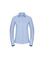 RUSSELL Chemise femme manches longues Ultimate stretch bleu ciel brillant personnalisable