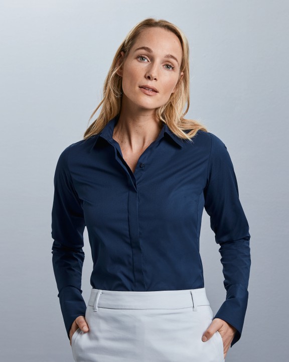 Hemd RUSSELL Ladies' Long Sleeve Ultimate Stretch voor bedrukking &amp; borduring