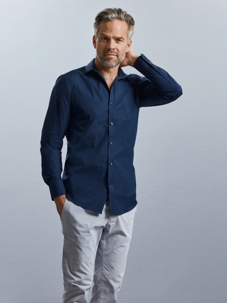 Chemises à personnaliser RUSSELL Chemise homme manches longues Ultimate stretch 